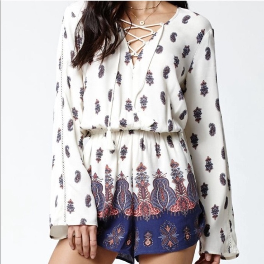 Nordstrom Kendall & Kylie Boho Paisley Romper